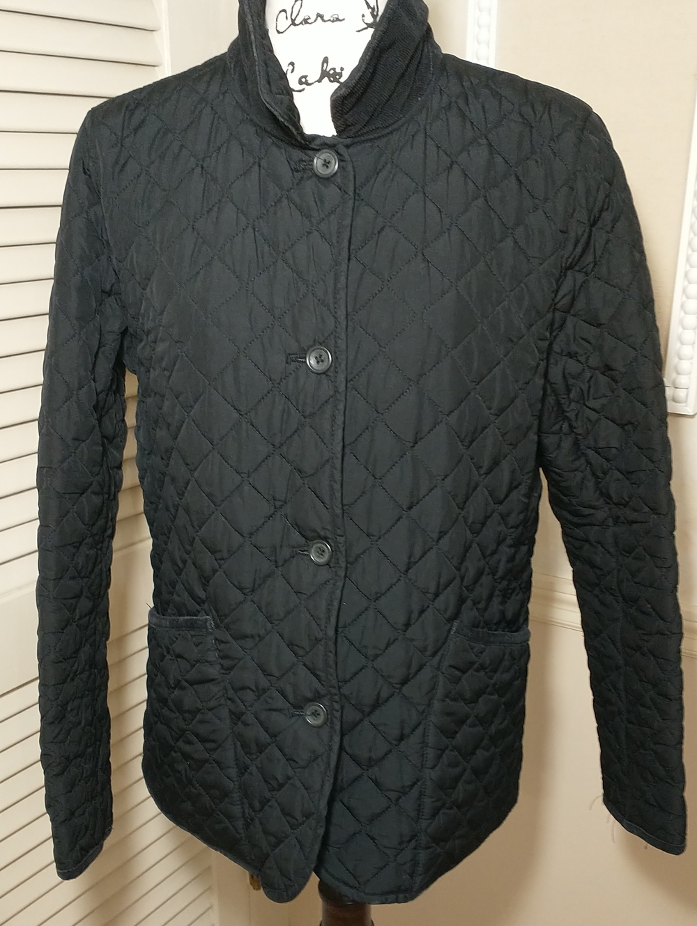Banana Republic Quilted Chore Coat, Corduroy Collar/Sleeves, Size L, Outdoors